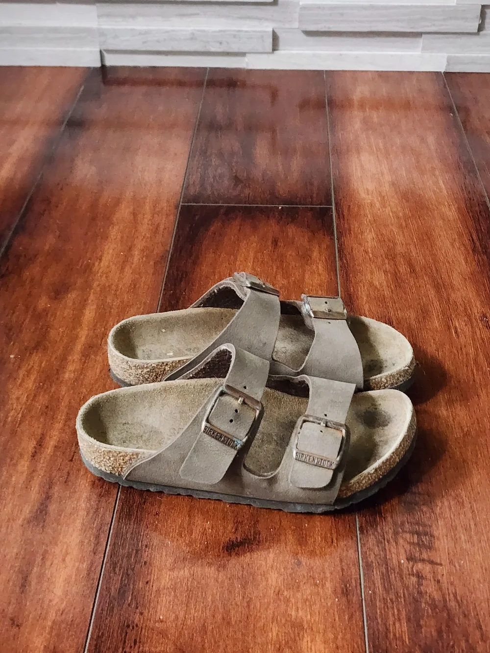 Birkenstock Arizona Kids Mocha Brown Birko-Flor Sandals Size 30 US Kids 12 Regul